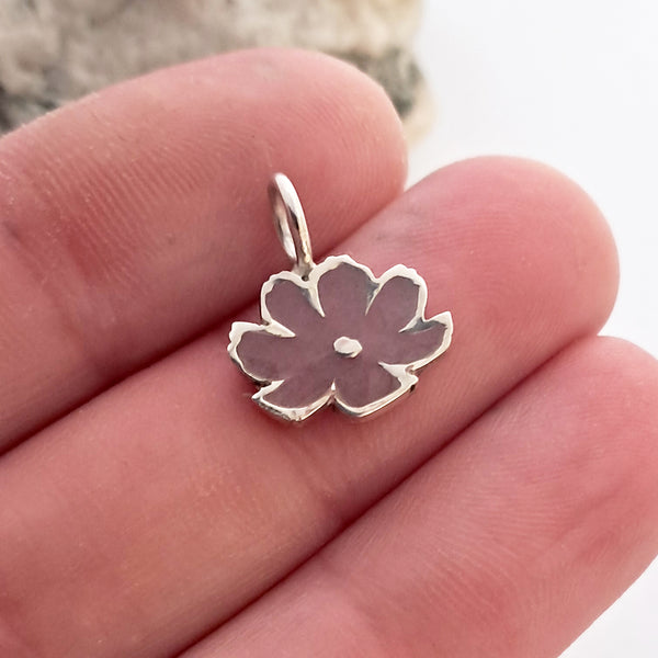925 sterling silver flower necklace pendant