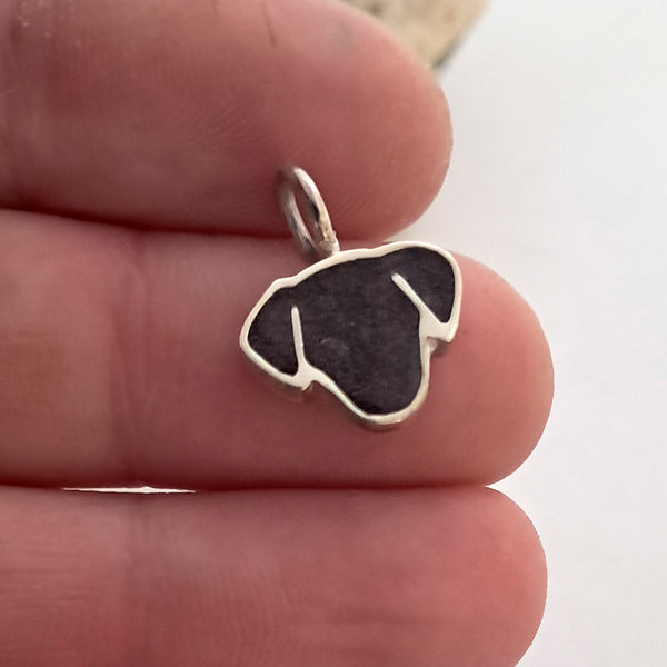 925 sterling silvery dog puppy pendant