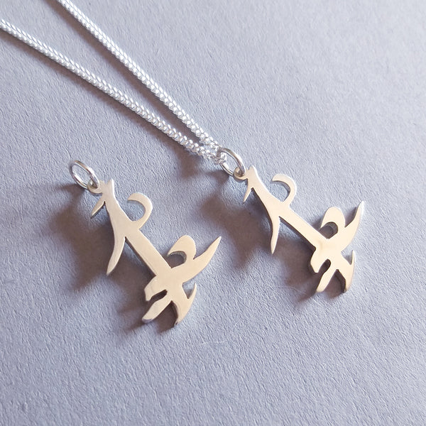 Sterling Silver Parabatai Rune Pendant Set