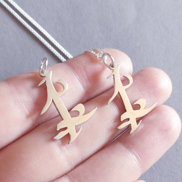 Sterling Silver Parabatai Rune Pendant Set