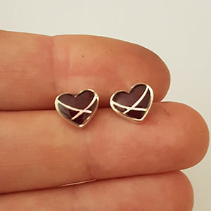 Heart Crossover Resin Stud Earrings