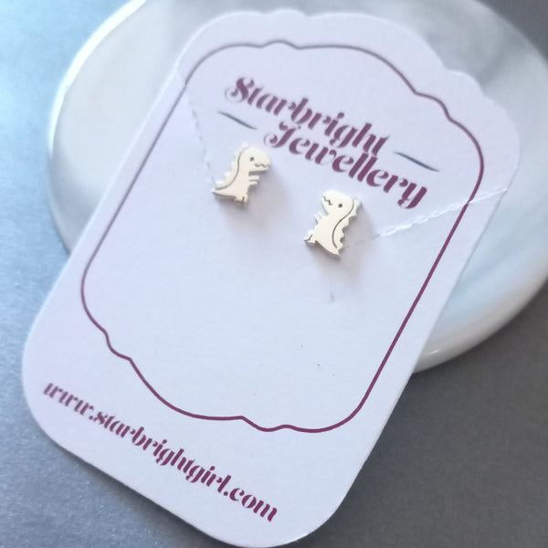 925 sterling silver dinosaur earrings