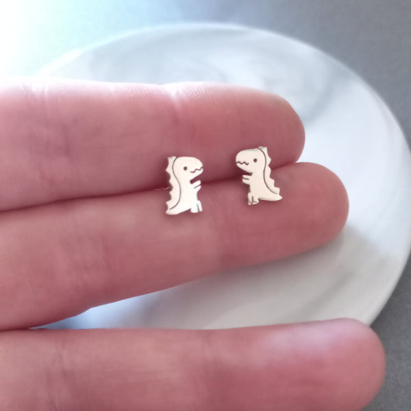 925 sterling silver dinosaur earrings