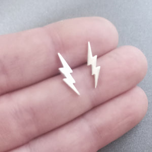 925 sterling silver lightening bolt earrings