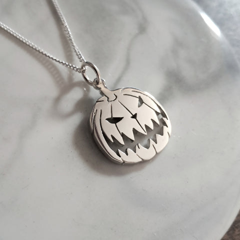 925 sterling silver pumpkin necklace pendant