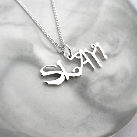 925 sterling silver slay necklace pendant