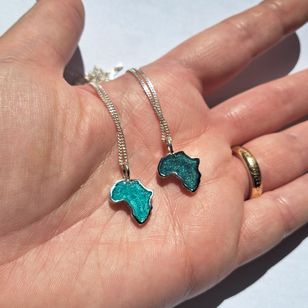 sterling silver resin Africa pendants