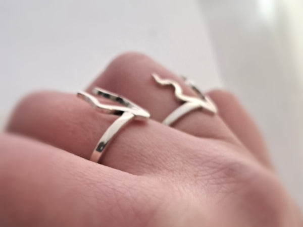 African Horns Sterling Silver Ring