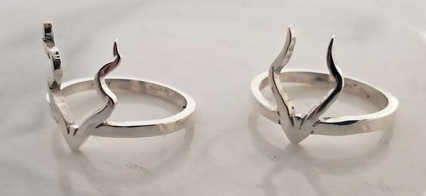African Horns Sterling Silver Ring
