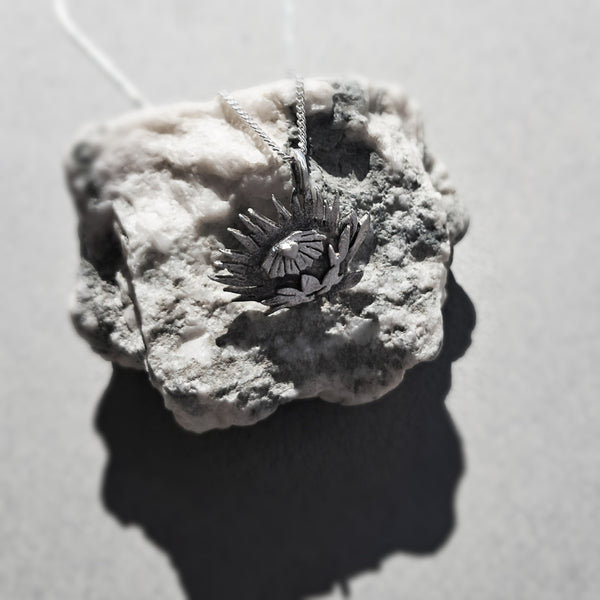 Layered Protea Pendant on Chain