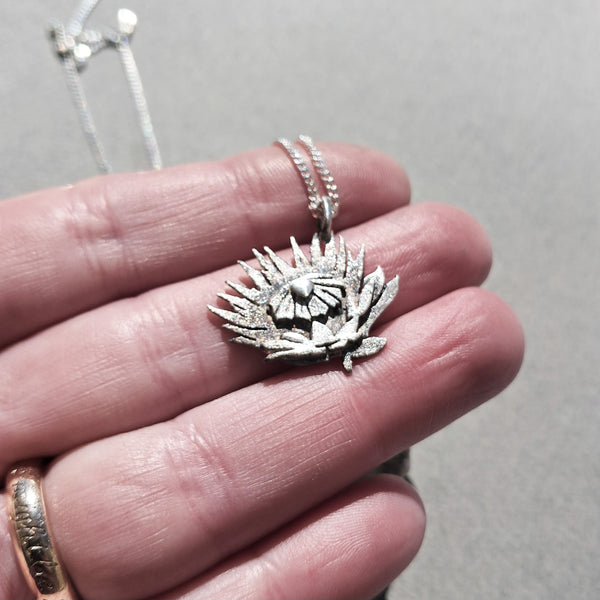 Layered Protea Pendant on Chain