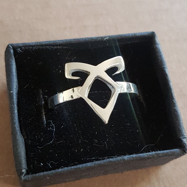 Angelic Rune Sterling Silver handmade Ring