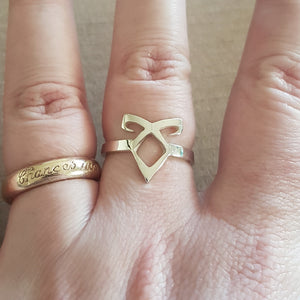 Angelic Rune Sterling Silver handmade Ring