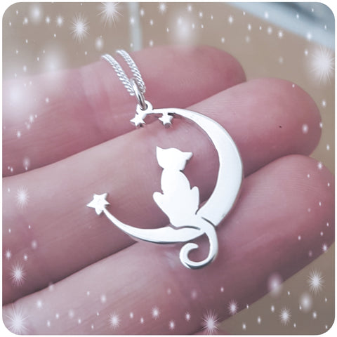 Lunar Kitty Pendant on Chain