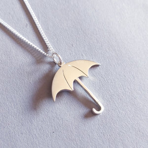 Umbrella Sterling Silver Handmade Pendant