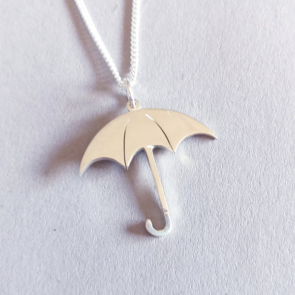 Umbrella Sterling Silver Handmade Pendant