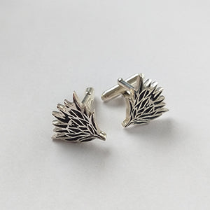 Men's Sterling Silver and Resin Protea Cufflinks