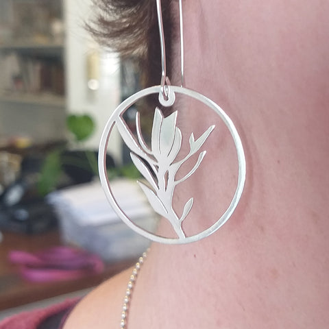 Fynbos Protea Sterling Silver Earrings