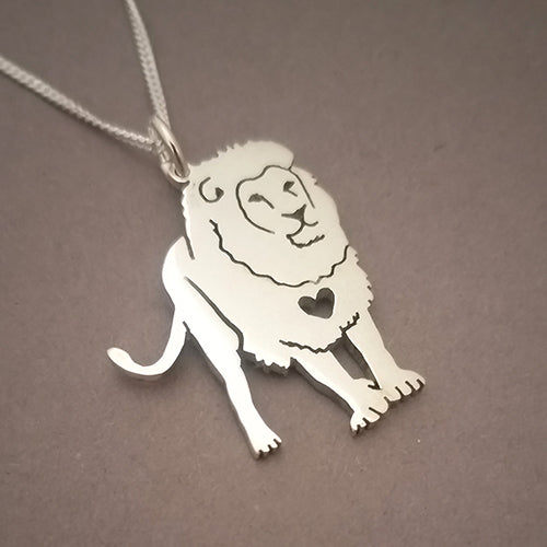 Proud Lion Pendant on Chain