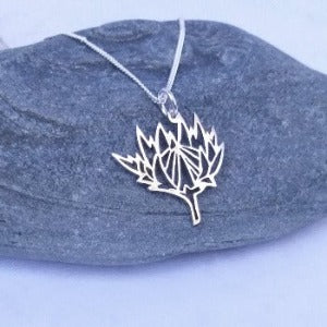 Origami Protea Pendant on chain
