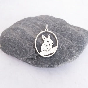 Oval Bunny Pendant on Chain