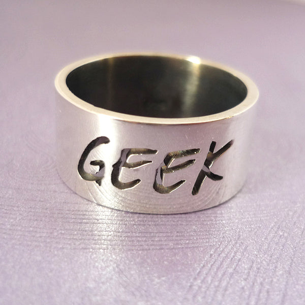 Geek Sterling Silver Ring