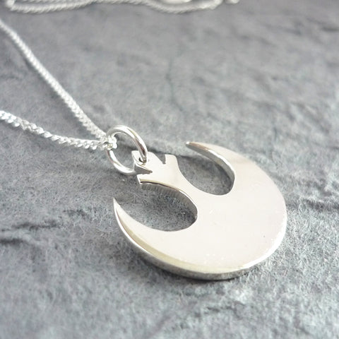 Handmade Rebel Pendant - sterling silver