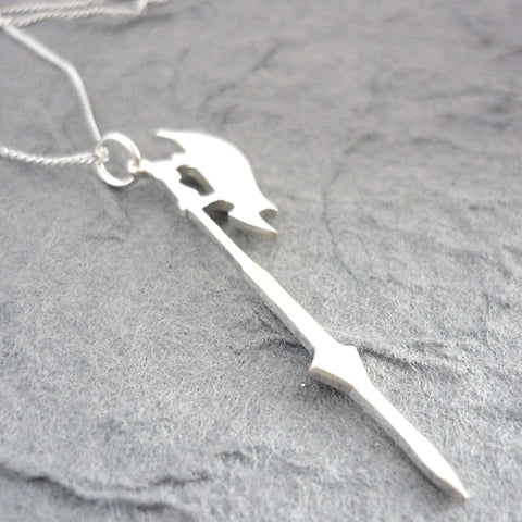 Sterling Silver Handmade Slayer's Scythe Pendant
