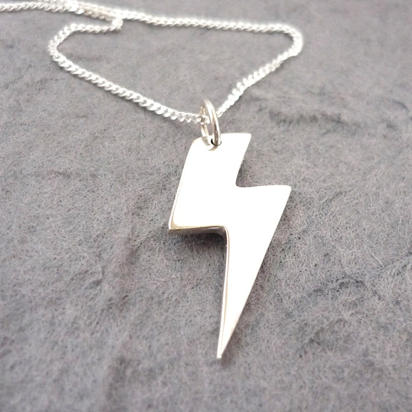 Sterling Silver Lightning Bolt Handmade Pendant