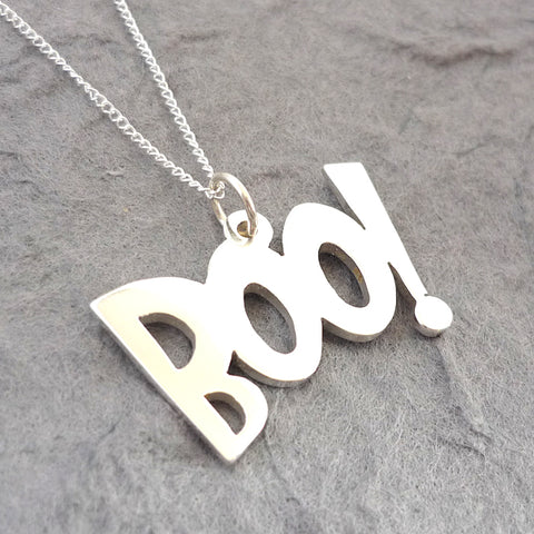 BOO Sterling Silver Handmade Pendant