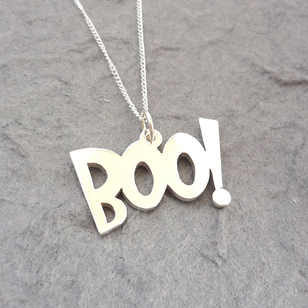 BOO Sterling Silver Handmade Pendant