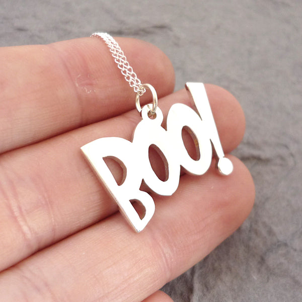 BOO Sterling Silver Handmade Pendant