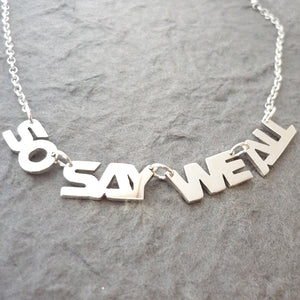 So Say We All BSG-Inspired Handmade Sterling Silver Necklace