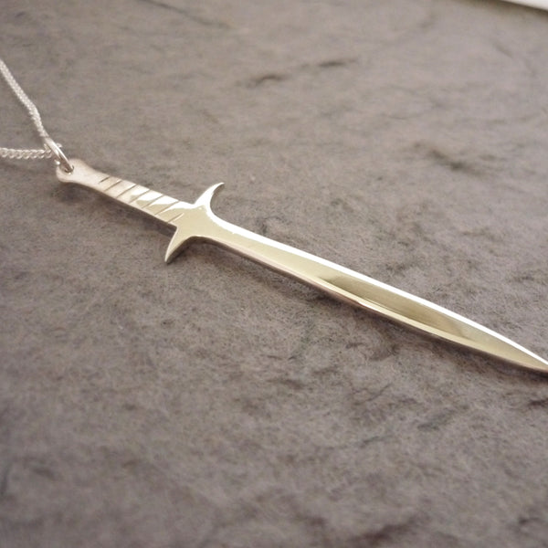 Sting-style Sterling Handmade Sword Pendant