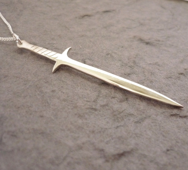 Sting-style Sterling Handmade Sword Pendant