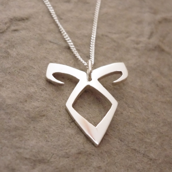 Angelic Rune Sterling Silver handmade Pendant – Starbright Jewellery
