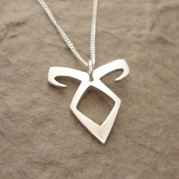 Angelic Rune Sterling Silver handmade Pendant