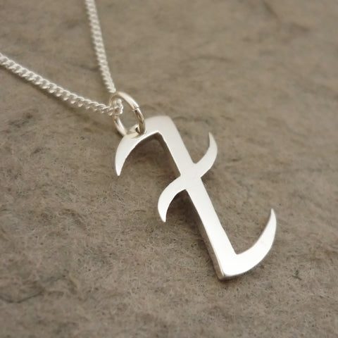 Deflect/Block Rune Handmade Sterling Silver Pendant