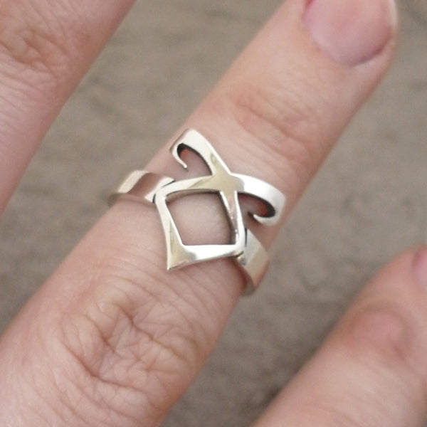 Angelic Rune Sterling Silver handmade Ring