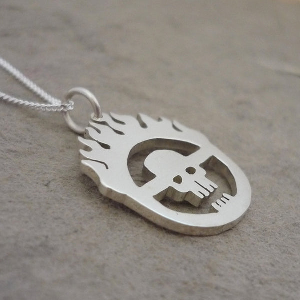 Sterling Silver Immortan Joe Symbol Pendant on Chain