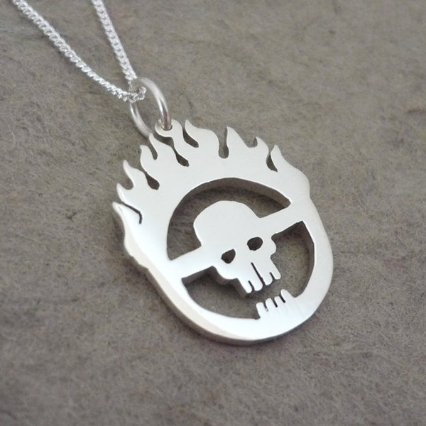 Sterling Silver Immortan Joe Symbol Pendant on Chain