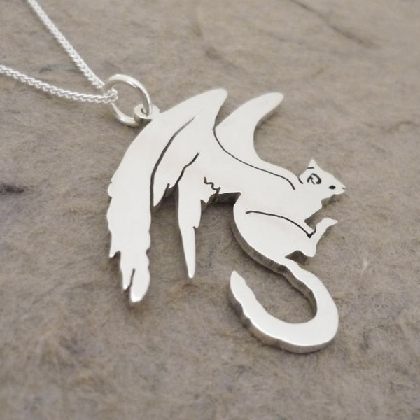 Space Kitty Pendant on Chain
