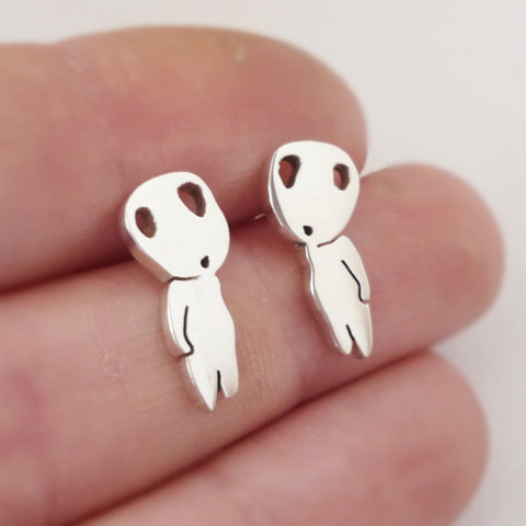 Sterling silver Tree Spirit Stud Earrings