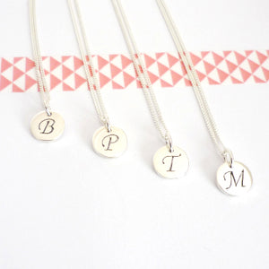 Custom Sterling Silver Initial Disc Charms
