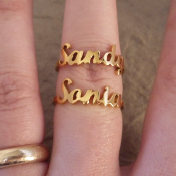 Custom Sterling Silver Name Ring
