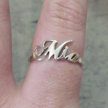 Custom Sterling Silver Name Ring