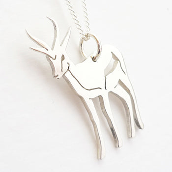 Springbok Golden Chain Springbok Pendant on Chain – Starbright Jewellery