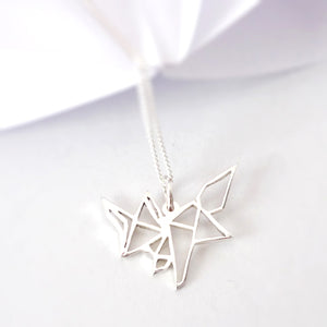Origami Fox Pendant on chain