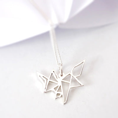 Origami Fox Pendant on chain