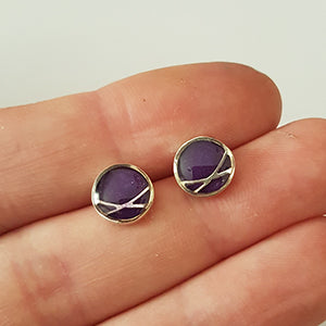 Circle Crossover Resin Stud Earrings
